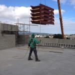 PREPARING TO INSTALL A STACK OF STAIR FLIGHTS