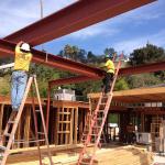 SETTING UP FOR A LIFT ON A STEEP STREET, RESIDENTIAL
STRUCTURAL STEEL