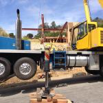 SETTING UP FOR A LIFT ON A STEEP STREET, RESIDENTIAL STRUCTURAL STEEL